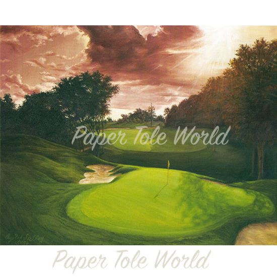 Picture of 17th Hole at Muirfield Village, Dublin, Ohio - 9" x 11"