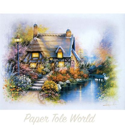 Picture of Cottage on the Pond I - 8" x 10"