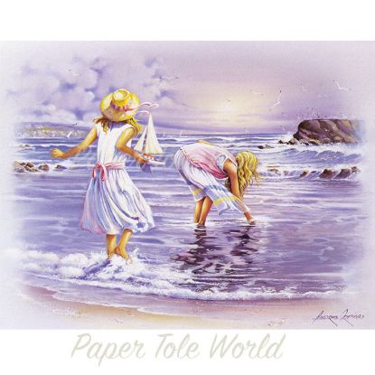 Picture of Girls at Beach - 8" x 10"