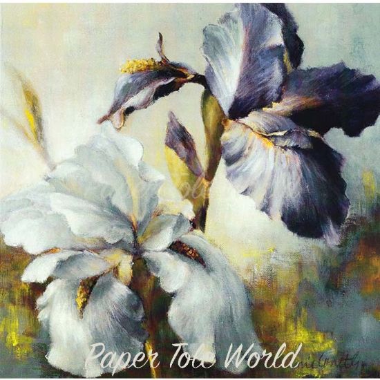 Picture of Irises After Rain - 9" x 9"