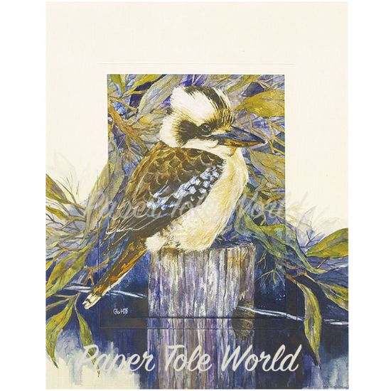 Picture of Kookaburra on Fence Post - 8" x 10"