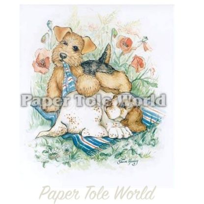 Picture of Puppies and Blanket - 5" x 6"