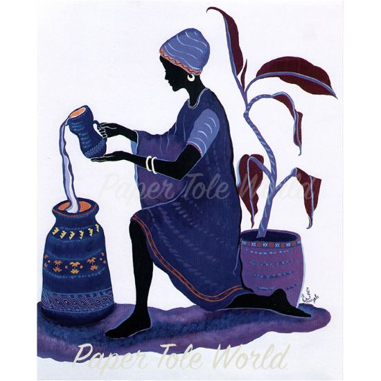 Picture of Purple Dress Silhouette - 8" x 10"