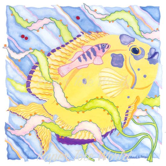 Picture of Tropical Fish - Yellow - 6" x 6"
