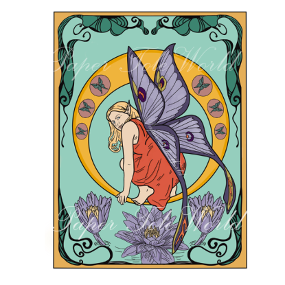 Picture of Sophie in the Moon 8" x 12"