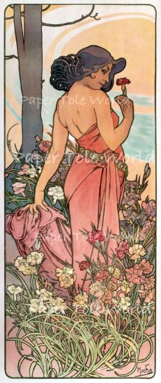 Picture of Lady In Flower Field - 5" x 12"