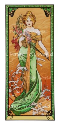 Picture of 'Alice' In Green Dress - 6.5" x 13.5"