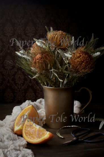 Picture of Orange and Proteas 9.5" x 14"