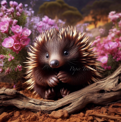 Picture of Short Nosed Echidna, 10" x 10"